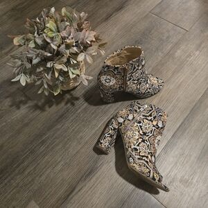 ▪︎Candies▪︎ Black and Print Ankle Boot